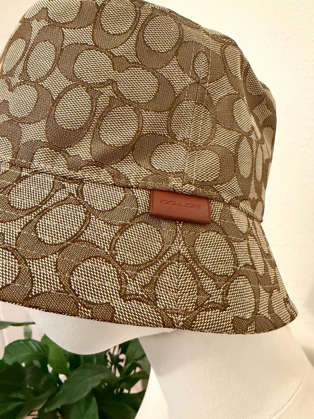 Coach Signature Jacquard Bucket Hat - Khaki/Brown - Picture 3 of 8